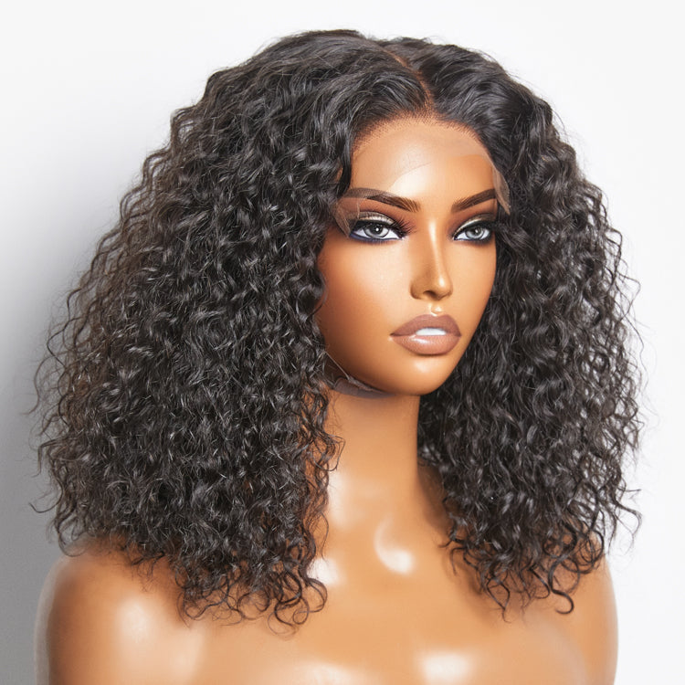 Wig-5x5 Glueless Lace Closure Bob Wig 150% Density Water Wave