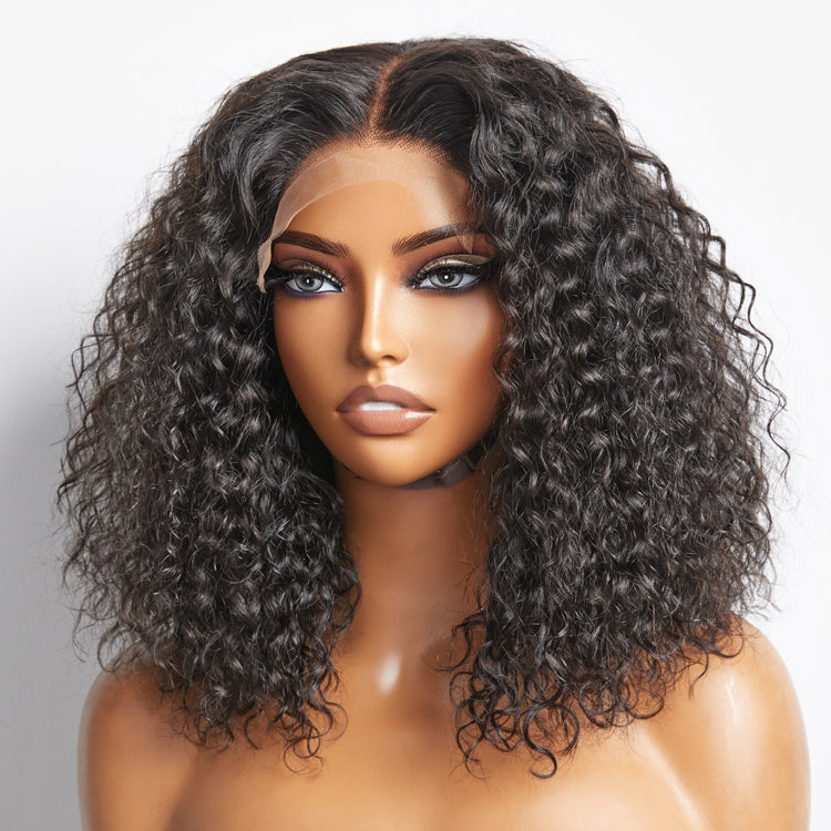 Wig-5x5 Glueless Lace Closure Bob Wig 150% Density Water Wave