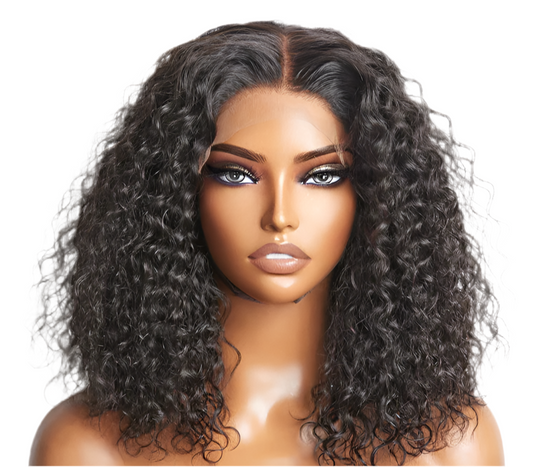 Wig-5x5 Glueless Lace Closure Bob Wig 150% Density Water Wave
